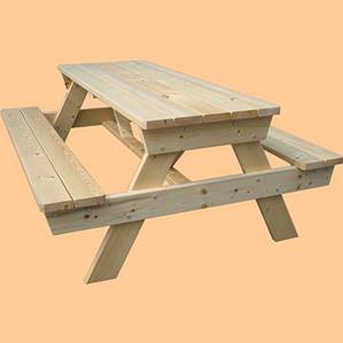 야외용 스프러스 피크닉 테이블 1500 x 1800 x 820 /6인용/야외테이블/펜션전용테이블/야외 점포형 테이블